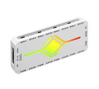 Argb Controller - Magnetic 3 Pin Pwm Fan Splitter, Remote Controlled Led Hub, Clean Cable Management Advantage, Simple Light Function, Performance Rgb Device, Bedroom Playroom Party