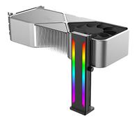 ARGB GPU Support Bracket, GPU Brace Support Holder 5V 3Pin Adjustable Height Magnetic Base for Desktop Graphic Card (Black)