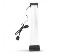 ARGB PSU Cable Strips, 8 Pin to 2x8 Pin Connection Cable with Wire Combs, 5V ARGB Sync for PC Cases Motherboard Graphics Card, Flexible, 260mm, Black Head