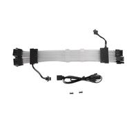 ARGB PSU Cables Kit, RGB GPU Power Supply Cable 2x8 Pin Extension with 5V 3 Pin Sync for PC Chassis, Dual Layer Design 18AWG Wire for Stable Current and Bright (Black)
