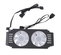 ARGB RAM Cooler with PWM Smart Cooling, Efficient Heatsink Quiet Fan Compatibility GPU Cooling Support for High Performance DDR DDR2 DDR3 DDR4 DDR5 (Black)