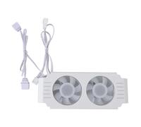 ARGB RAM Cooler with PWM Smart Cooling, Efficient Heatsink Quiet Fan Compatibility GPU Cooling Support for High Performance DDR DDR2 DDR3 DDR4 DDR5 (White)