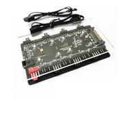 ARGB RGBW 3Pin L Controller 4Pin PWM Fan Splitter Hub 8 Port w/ma~netic Case & Extension Cable Adapter Light Strip 12V 5V RGB(5V 3P ARGB-Case)
