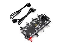 ARGB RGBW 3Pin L Controller 4Pin PWM Fan Splitter Hub 8 Port w/ma~netic Case & Extension Cable Adapter Light Strip 12V 5V RGB(5V 3P ARGB PCB-Molex)