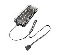 ARGB Splitter Hub, 3 Pin ARGB Fan Hub, 5V PC ARGB Splitter Hub, 11 Port Addressable ARGB Motherboard Extension Cable For Linking Multiple Points1 Female To 2 Female Ports 3PIN HUB Extension Connector