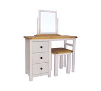 Argenta 3 Drawer Dressing Table Set Brass Knob Cabinet Bits Light Grey One Size