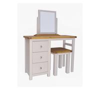 Argenta 3 Drawer Dressing Table Set Chrome Knob Cabinet Bits Light Grey One Size