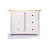 Argenta 6 Drawer Chest of Drawers Chrome Knob Cabinet Bits Light Grey One Size