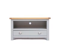Argenta Light Grey 1 Drawer TV Cabinet Chrome Cup Handle Cabinet Bits Light Grey One Size