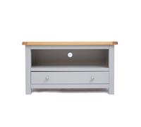 Argenta Light Grey 1 Drawer TV Cabinet Chrome Knob Cabinet Bits Light Grey One Size
