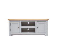 Argenta Light Grey 2 Door TV Cabinet Brass Knob Cabinet Bits Light Grey One Size