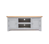 Argenta Light Grey 2 Door TV Cabinet Chrome Knob Cabinet Bits Light Grey One Size
