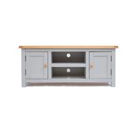Argenta Light Grey 2 Door TV Cabinet Wood Knob Cabinet Bits Light Grey One Size
