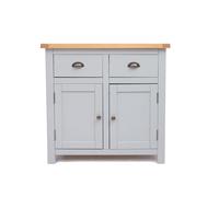 Argenta Light Grey 2 Drawer 2 Door Sideboard Brass Cup Handle Cabinet Bits Light Grey One Size