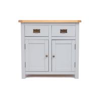 Argenta Light Grey 2 Drawer 2 Door Sideboard Brass Drop Handle Cabinet Bits Light Grey One Size