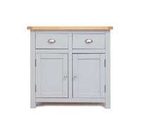 Argenta Light Grey 2 Drawer 2 Door Sideboard Chrome Cup Handle Cabinet Bits Light Grey One Size
