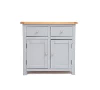 Argenta Light Grey 2 Drawer 2 Door Sideboard Chrome Knob Cabinet Bits Light Grey One Size