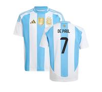 Argentina 2024-2025 Home Shirt DE PAUL 7 in White | Size: XL Argentina White XL