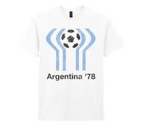Argentina 78 T-Shirt, Retro World Cup Football Inspired Unisex Tee White