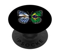 Argentina and Brazil Butterfly Half Argentinian Brazilian PopSockets Adhesive PopGrip