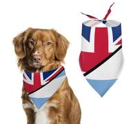 Argentina And United Kingdom Flag Funny Dog Bandanas Puppy Triangle Scarf Washable Bib for Small Medium Large Pet