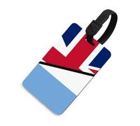 Argentina and United Kingdom Flag Funny Luggage Tag with ID Name Card Stylish Suitcase Labels Baggage Bag Tags