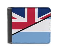 Argentina and United Kingdom Flag Funny Men's Wallets Slim Front Pockets Bifold Wallet with ID Credit Card Holder