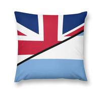 Argentina And United Kingdom Flag Soft Plush Throw Pillow Covers Pillowcase
