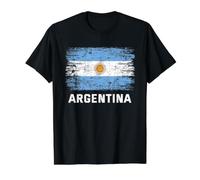 Argentina Argentine Flag Value Graphic T-Shirt, Men, Black, S
