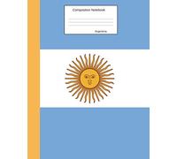 Argentina Composition Notebook: Graph Paper Book to write in for school, take notes, for kids, students, teachers, homeschool,Argentinian Flag Cover