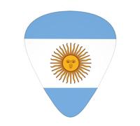 Argentina-Flag 12 Pack Guitar Picks With 3 Thicknesses And Storage Box, Abs Plectrums For Electric Bass Guitar Players