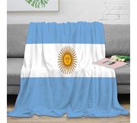 Argentina Flag 3D National Flag Pattern Fleece Throw Blanket for Sofa Couch Bed Decor Plush Blanket National Flag Style Warm Fuzzy Blanket 60x80inch(150x200cm)