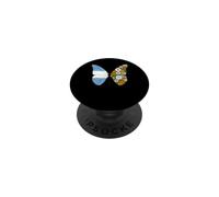 Argentina Flag Butterfly Flower Wings Design PopSockets Adhesive PopGrip
