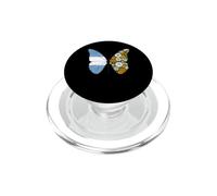 Argentina Flag Butterfly Flower Wings Design PopSockets PopGrip for MagSafe