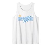 Argentina Flag Colour Stripes World Cup Football Tank Top