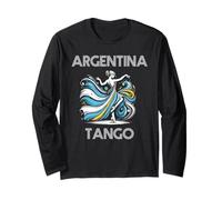 Argentina Flag Hispanic Heritage Month Women's Tango Dancer Long Sleeve T-Shirt