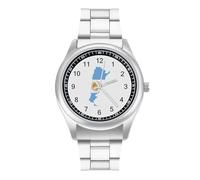 Argentina Flag Map Simple Stainless Watch Fashion Designer Wristwatch Easy Reader Analog Watches Gifts for Men