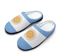 Argentina Flag Men's House Slippers Indoor Outdoor Slip On Shoes with Rubber Sole 7-8(40-41)
