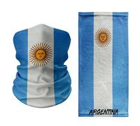 Argentina Flag Neck Gaiter - Lightweight Breathable Face Cover Scarf - Multifunctional Headwear with Sun of May Emblem - UV Protection for Outdoor Sports, Festivals & Travel