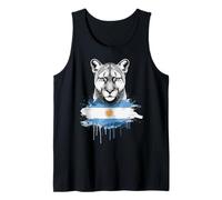 Argentina Flag Puma Wild Animal Graphic Proud Country Tank Top
