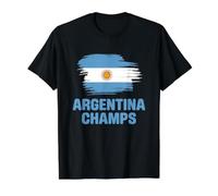 Argentina Flag Sol de Mayo Albiceleste Value Graphic T-Shirt, Men, Black, L