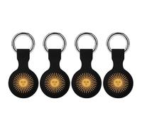 Argentina Flag Trendy GPS Cases Holder with Key Chain Ring Portable Protective Covers Compatible with Airtag