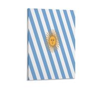 Argentina Flag Wall Art Paintings On Canvas Framed Painting for Living Room Vertical Modern Home Decor 16x24inch(40x60cm)