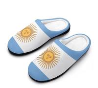 Argentina Flag Women's Slippers Warm Soft House Shoes Winter Indoor And Outdoor 7-8(39-40)