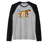 Argentina Germany Flag Argentine Roots German Heritage Raglan Baseball Tee