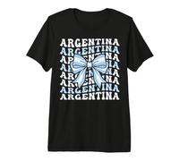 Argentina Groovy Text Bow Country Fan Style Premium T-Shirt