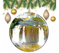 Argentina Iguaçu Waterfall Christmas Xmas Tree Ornament Decoration Wedding Hanging Pendant Decor City Travel Souvenir Collection