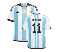 Argentina Junior 2022 World Cup Winners Home Shirt - Di Maria 11 in Blue | Size: 13-14 Years Argentina Blue 13-14 Years