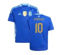 Argentina Junior 2024 - 2025 Away Shirt - Maradona 10 in Blue | Size: 15-16 Years Argentina Blue 15-16 Years