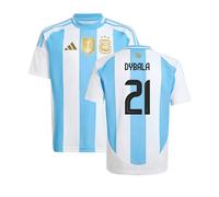 Argentina Junior 2024 - 2025 Home Shirt - Dybala 21 in White | Size: 15-16 Years Argentina White 15-16 Years